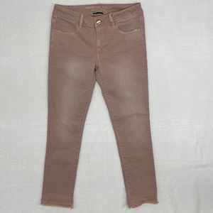 American Eagle Super Super Stretch Jegging Crop Blush sz 8